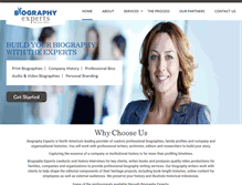 Tablet Screenshot of biographyexperts.com